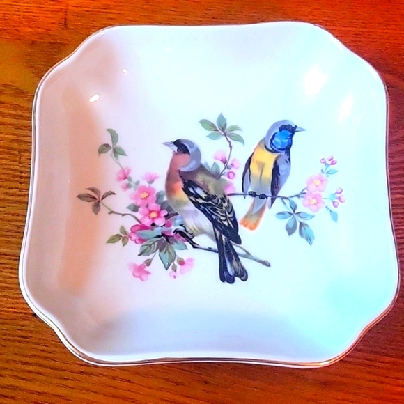 SCHUMANN ARZBERG BIRDS & FLORALS 6.25" TRINKET TRAY/DISH - Picture 1 of 3